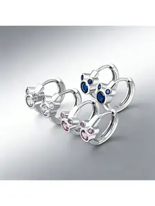 Elegant fashion Earrings Cute Minnie Zircon 925 Silver Ear Jewelry Stud Earring Jewelry