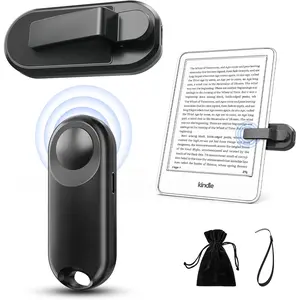 RF Remote Control Page Turner for Kindle Paperwhite,Kindle Accessories Remote Photo and Video for E-Book  iPad Android Tablets Reading Novels Comics Remote Control Extenders(Black)