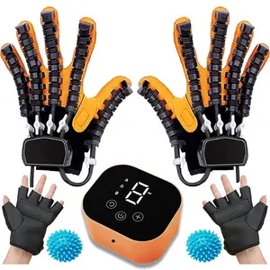 Rehabilitation Robot Gloves, Finger Exerciser for Stroke Recovery Hand Glove Equipment Hand Function Rehabilitation, Stroke Hemiplegia Training Device，Includes training ball and mirrored gloves