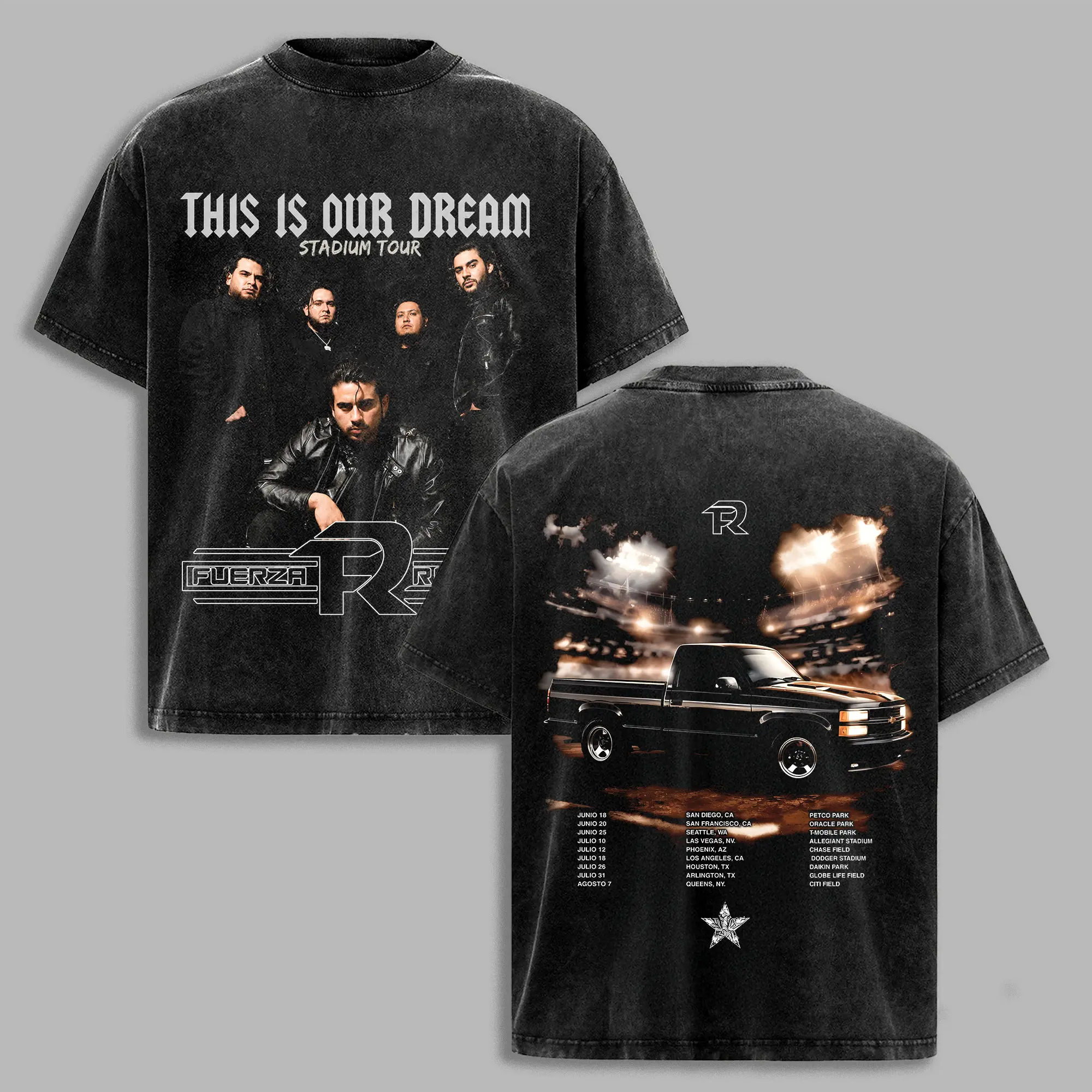 Fuerza Regida “This Is Our Dream Stadium Tour” 2026 Star, Corridos Streetwear T-Shirt, Bold Y2K Latin Tour Top