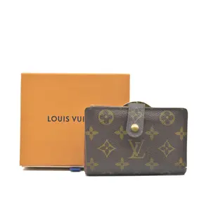 Pre-owned Louis Vuitton canvas Small Leather Goods $720 LV Monogram French Purse CA0034 2004