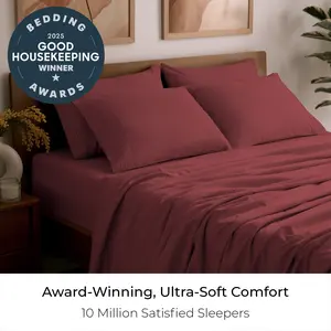 Mellanni Iconic Collection 6-Piece Sheet Set - Soft Breathable Cooling & Machine Washable - Extra-Deep Pockets - Award-Winning Ultra-Soft Comfort