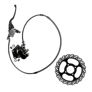 Hydraulic Front Brake Caliper Cylinder with 240mm Disc Brake Rotor For 19" 21" Wheel Dirt Pit Bike Go Kart Karting ATV UTV Drift Trike Golf Cart Quad Buggy Offroad Motorcycle 150cc-350cc