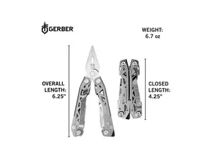 Gerber Suspension NXT 15-N-1 Multi-Tool with Pocket Clip - 15 Outboard Tools for Everyday Use