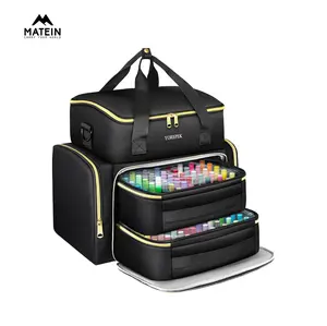 YOREPEK Extra Large Nail Polish Organizer Case Holds 96 to 100+ Bottles (15ml/0.5 fl.oz) UV lamp, Gel Polish Travel Case Bag with 2 Removable Pouches Fits Nail Suppiles, Manicurist Nail Tech Gifts