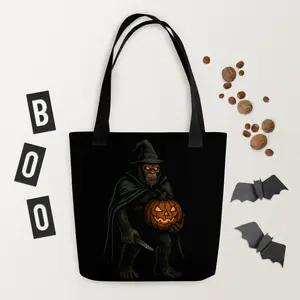 Hexed Horror Squatch Halloween Tote Bag