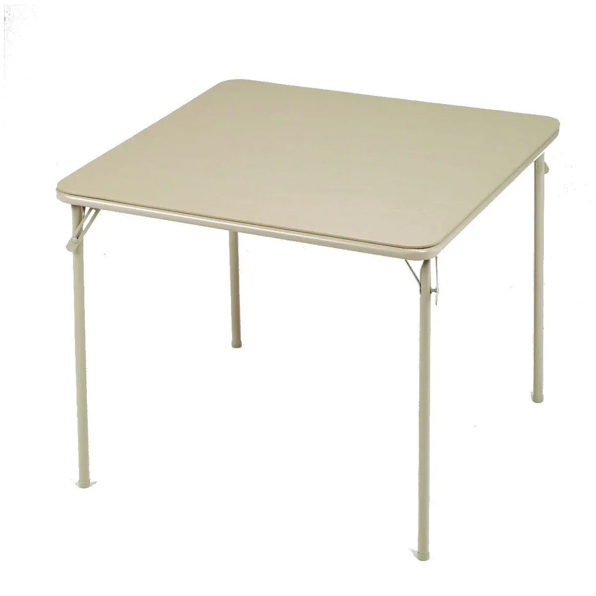 MECO Sudden Comfort 34 x 34 Inch Square Metal Folding Dining Card Table, Buff MECO Sudden Comfort 34 x 34 Inch Square Metal Folding Dining Card Table, Buff