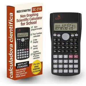 Non Graphing Scientific Calculator for School-Black Math Calculator with 240 Functions, 2-Line Display, Trigonometry, Algebra & Statistics Support, SAT Exam Ready