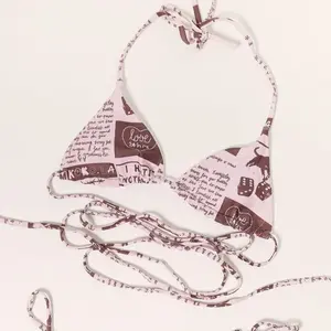 mauve newspaper bikini