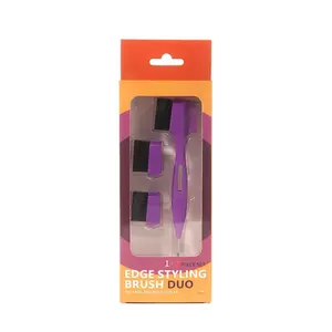 Hair Edge Brush with Rat Tail Comb Natural Styling Hair Edge Eyebrow Brushes