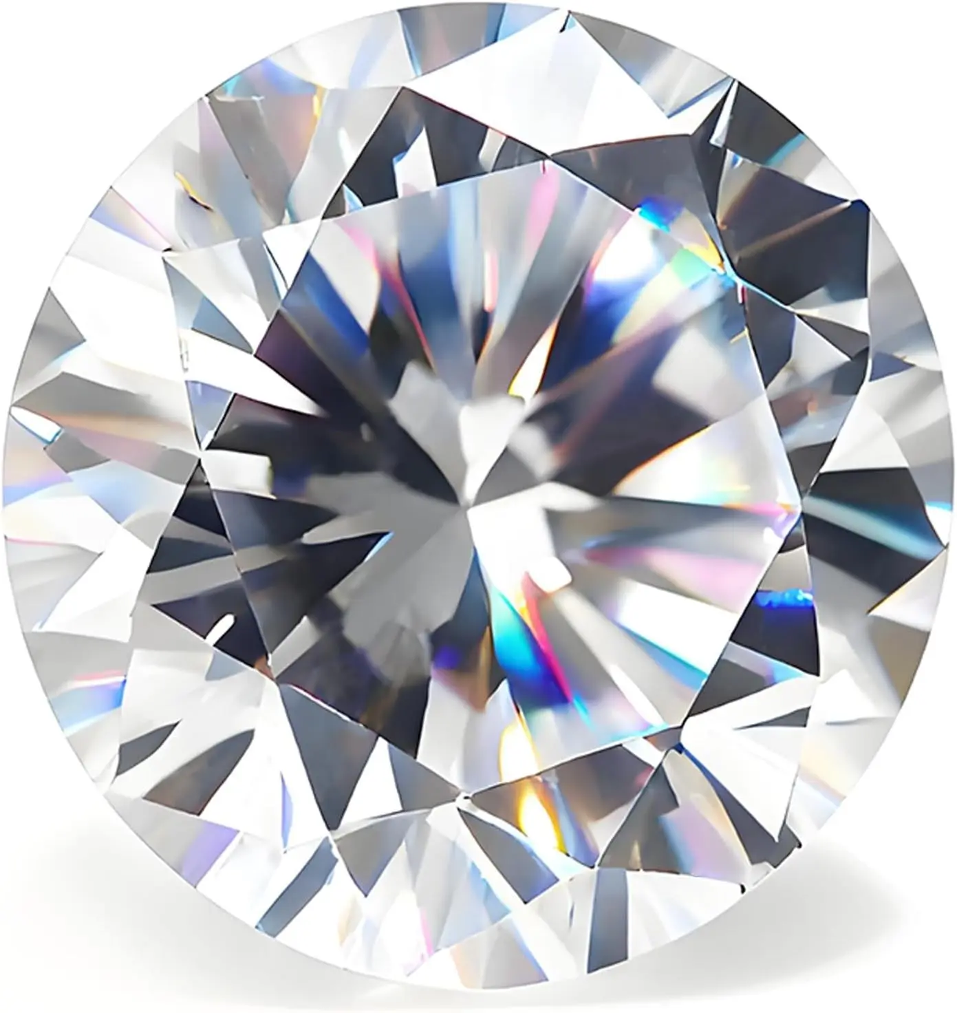 Round Cut White Cubic Zirconia Stones 5A Quality Loose CZ Synthetic Gemstones for Jewelry Making