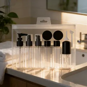 11pcs and Travel Portable Separate Makeup Bottle Set, Shampoo Bath Lotion Toner Essence Packages, Ideal for On-The-Go Use, Makeup Bag