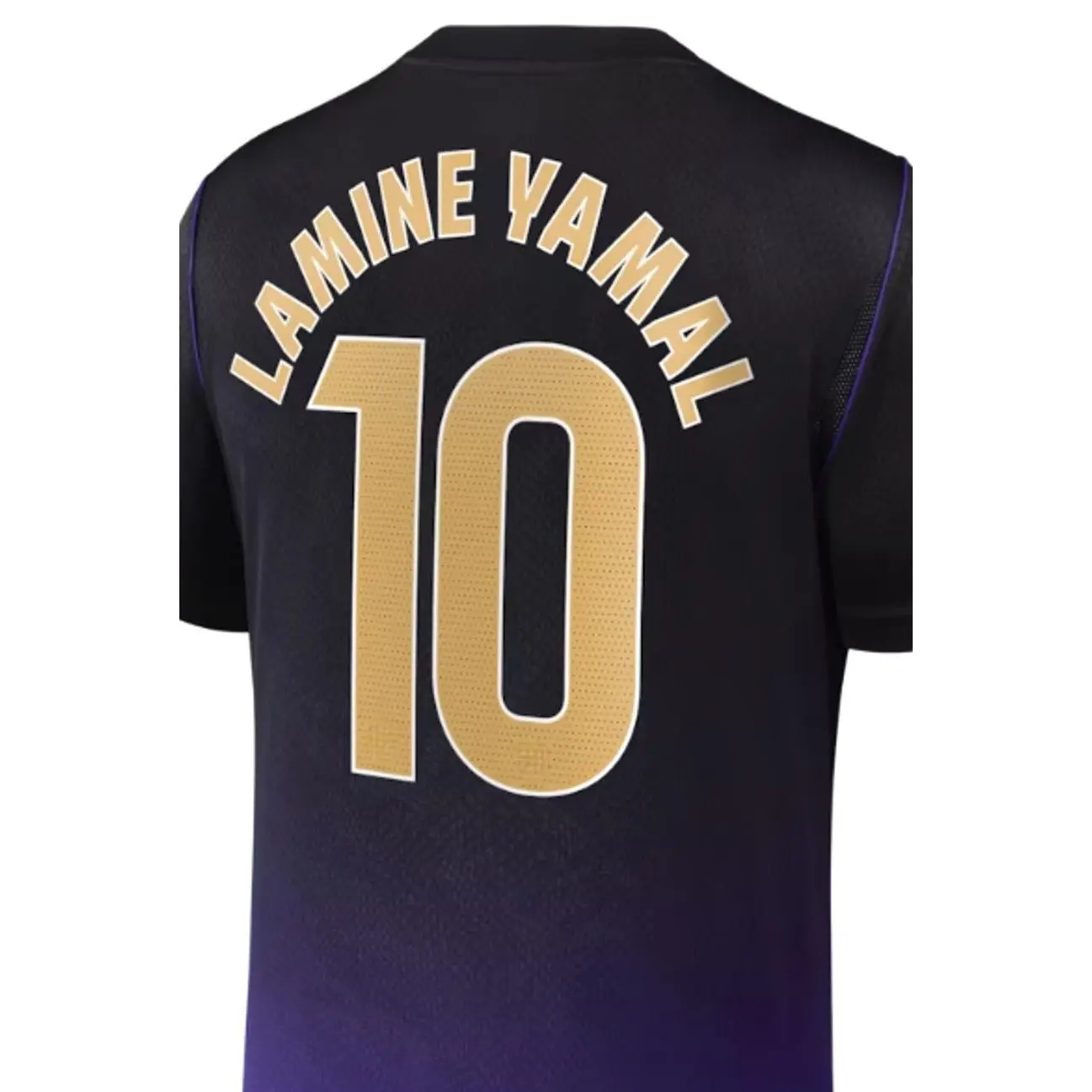 Unisex Purple Premium Black Gold Soccer Fan Shirt Number 10 Athletic Jersey Lightweight Unisex Sports Tee