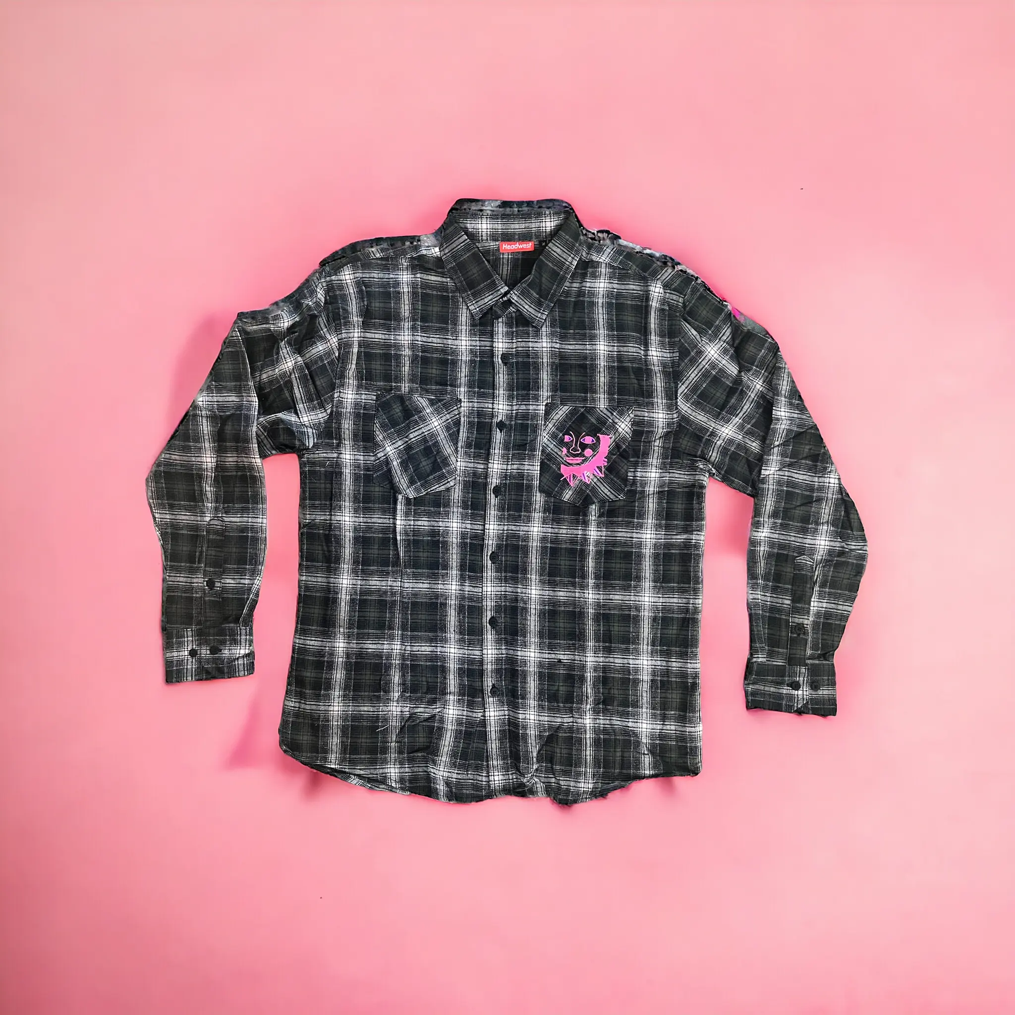 Men's Flannel Shirt PinkSun with Durable Stitching, All Seasons, Soft and Stylish