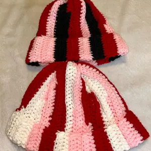 2-Pair Set Crochet Color Matching Beanies
