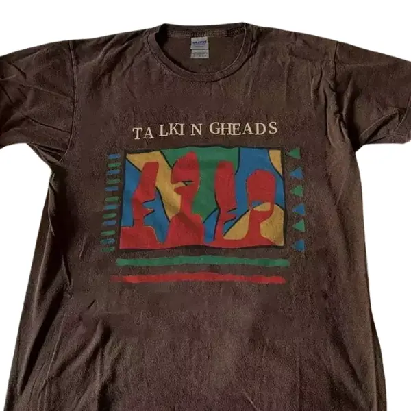Talking Heads band 90s Retro style Dark Shirt, Vintage graphic unisex cotton TShirt
