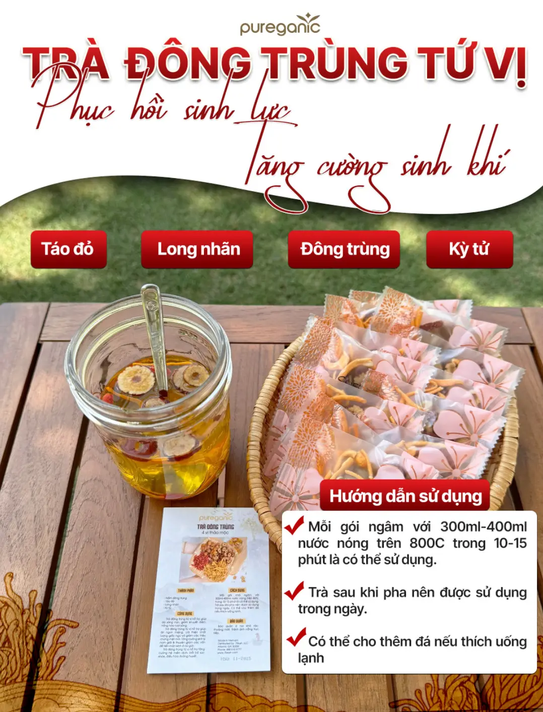 Tra Thao Moc Herbal Tea - 30 Bags, Herbal Beverage