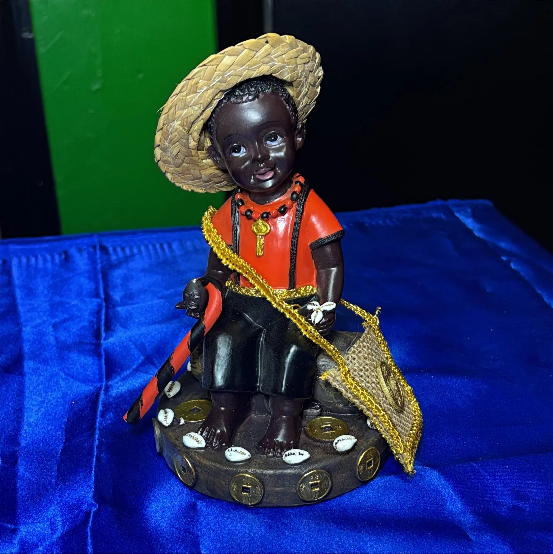 Elegua statue with hat 8 inches Elegua statue with hat 8 inches