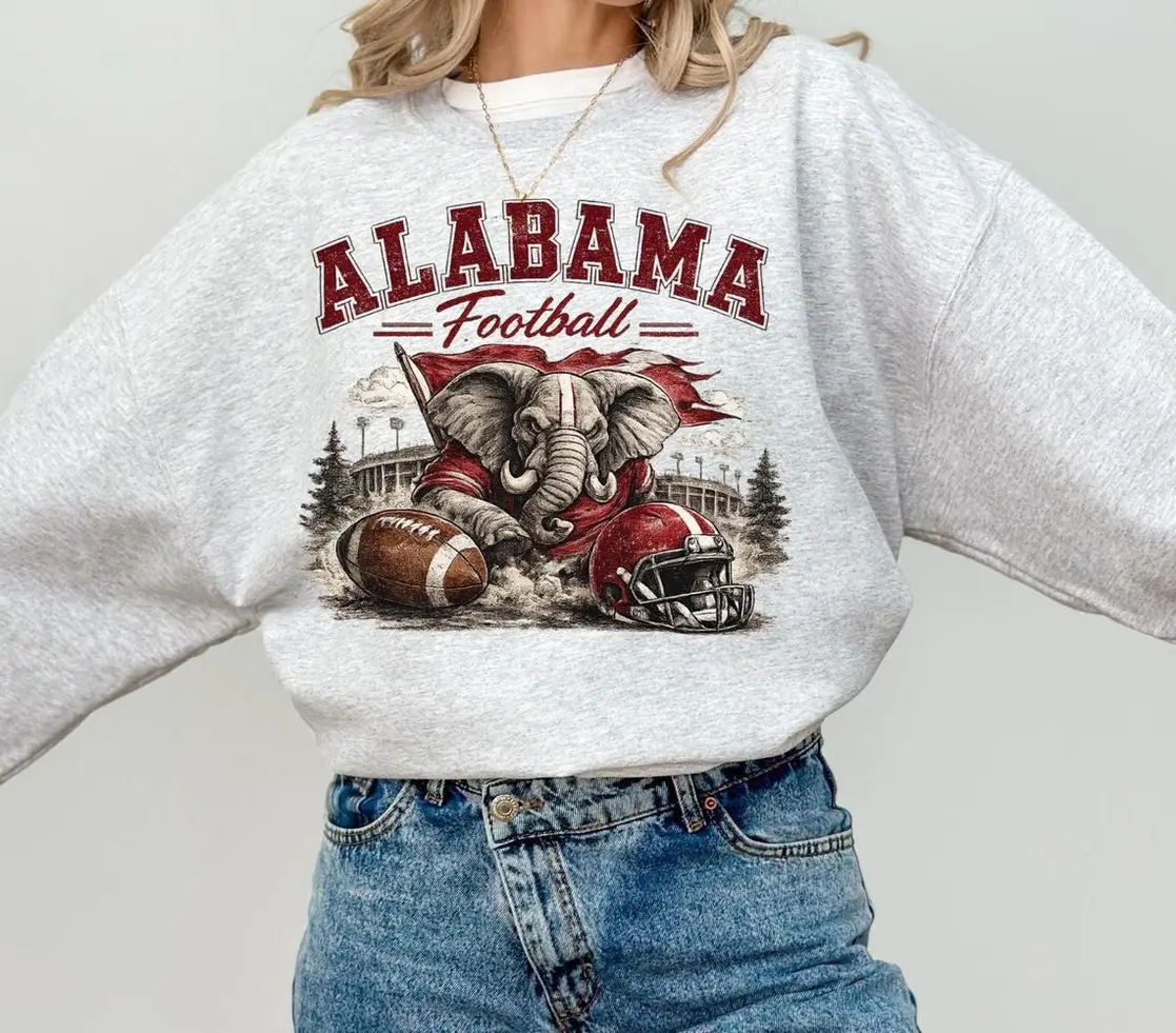 Adult & Youth Alabamaaa Football Sweatshirt, Vintage Game Day Tee, Retro Football Fan Shirt, Southern Sports Gift