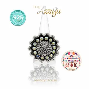 The AzzuZu Electroformed Sterling Silver Stellar Bloom Statement Ring