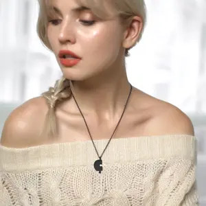 FaithHeart BFF Necklace 4 Puzzle Matching Pendant Necklaces