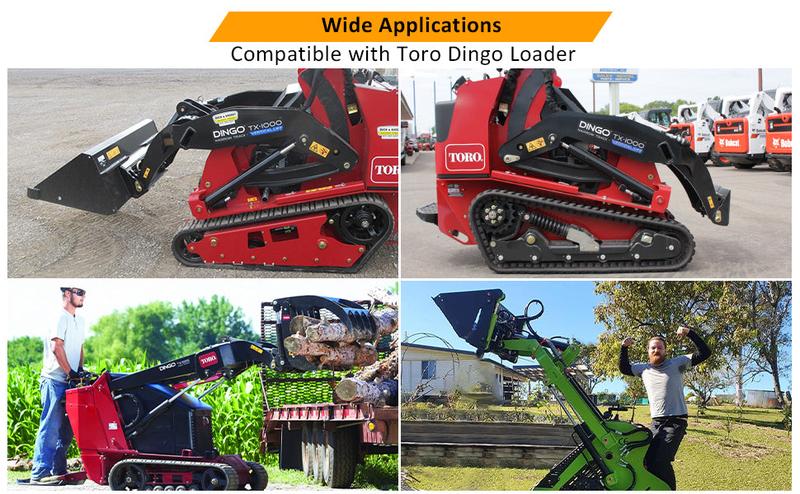 GARVEE 1/4" Quick Attachment Mount Plate for Mini Skid Steer, Compatible with Toro Dingo and Ditch Witch, Featuring 1/2" Thick Inserts for Enhanced Durability and Performance in Heavy-Duty Applications