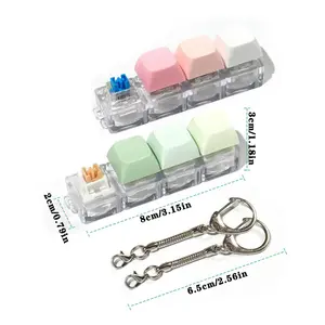 Keyboard Keycap Fidget Toy, Stress-Relieving Portable Keyboard Clicker Keychain, 1 Pc Fidget Toy for Anxiety, Stress Relief Fidget, Anxiety Fidgets, Stress Relief Tools, Stress Relief Aid
