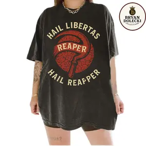 Comfort Colors Hail Libertas Hail Reaper T-Shirt, Red Rising Book Merch, Darrow Quote Graphic Tee, Sci-Fi Fantasy Reader Shirt, Unisex Book Lover Gift