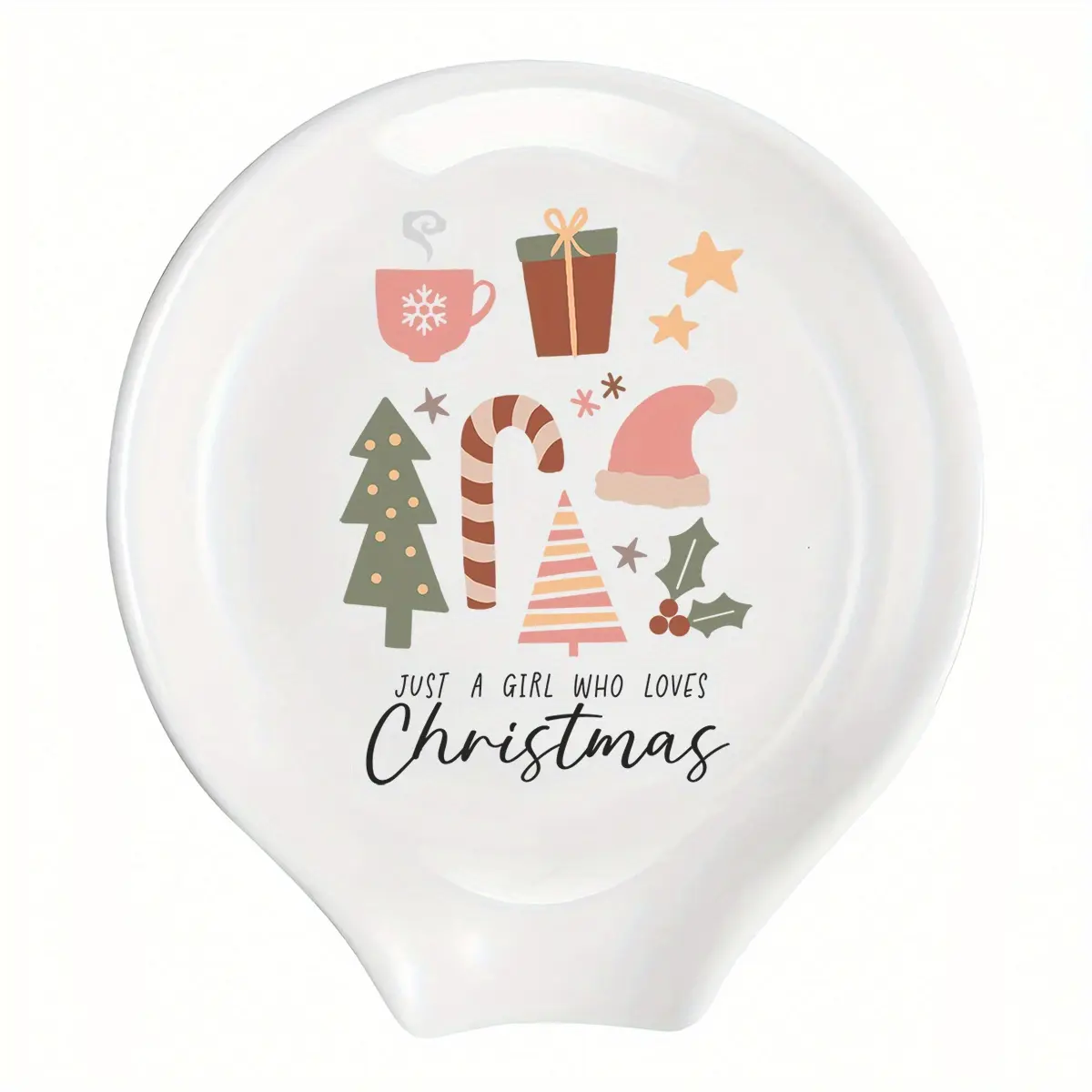 Christmas Coffee Spoon Rest Ceramic Spoon Holder Cafe Bar Accessories Snowman Nativity Scene Teaspoon Quote Ceramic Spoon Holder Rests for Station Decor Stove Top Countertop Kitchen Accessories Christmas Thanksgiving Gift for Coffee Lovers