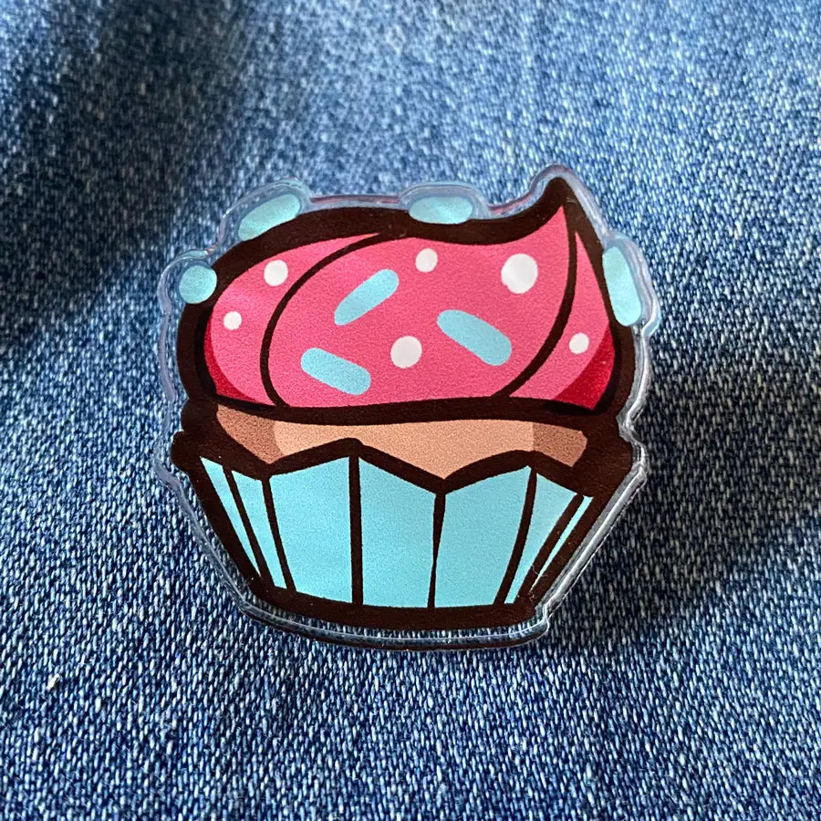 Cupcakes Forever Acrylic Pin