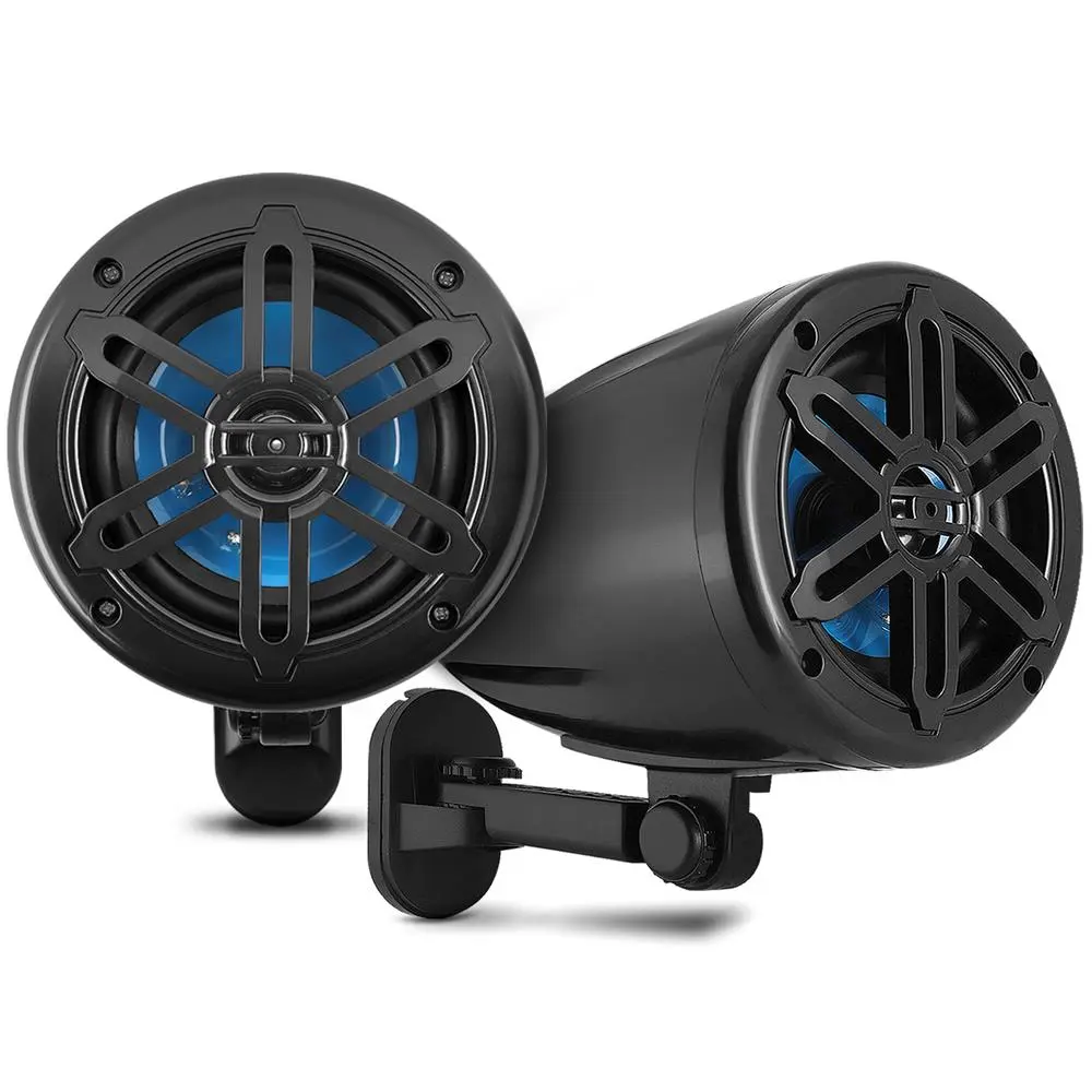 5.25" Waterproof Off-Road Component Passive Speakers, 180W 2-Way Compact Off-Road Audio System with 4in 4-Ohm Full-Range Drivers, Neodymium Dome Tweeter, Polypropylene Cone & Mount Bracket