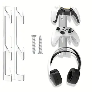 EOWULFROST Game Controller Holder, Wall Mounted Game Controller Storage Rack, Game Controller Display Rack, Console Accessories for PS5 PS4 XBOX