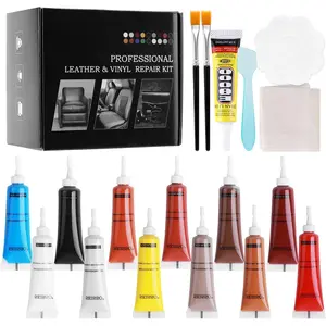 Leather Repair Kit, Vinyl Repair Kit for  Seats, Couches, Furniture, Jacket and Purse, Professional Leather Repair Paste with Glue Repair Tears &  Holes in Genuine or Faux Leather