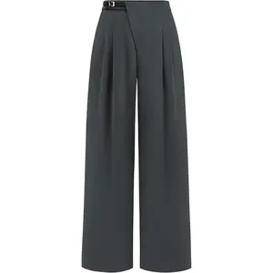 Women's Wide Leg Pants Dressy High Waisted Business Casual Work Office Suit Palazzo Pant Trousers