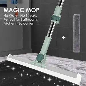 Magic Mop 2-in-1 Scrubbing Floor Cleaner(13.8in/19.7in) for All Rooms Wet&Dry Hardwood Tile Laminate Effortlessly Sweeps Pet Hair Dust Liquids Quick-Dry Streak-Free indoor cleaning,                home essentials