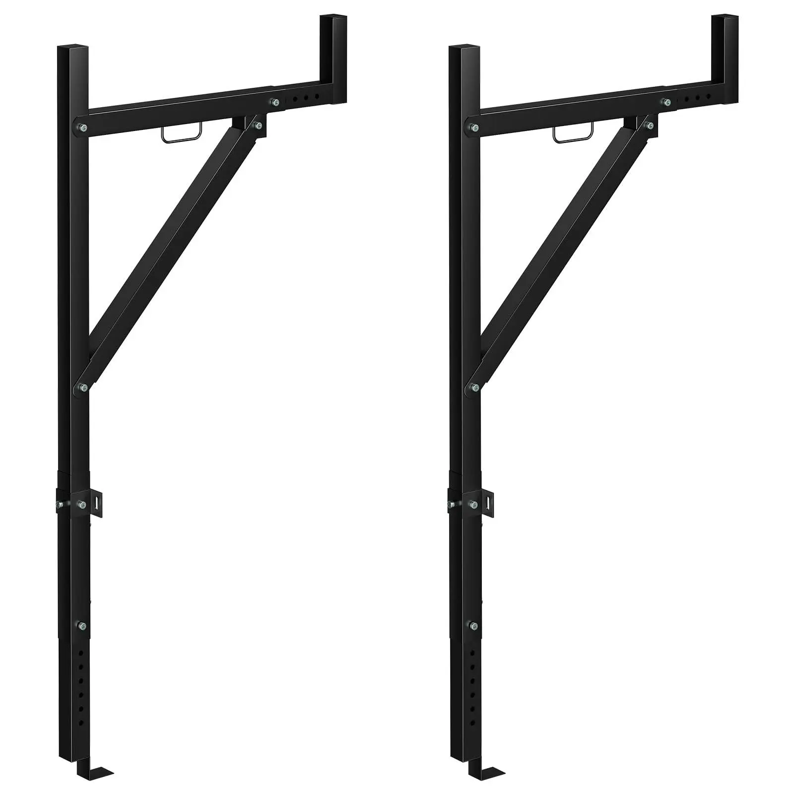Truck Bed Rack, 19-34" Extendable & 44.5"-49.5" Adjustable Height Ladder Rack for Trucks, Heavy Duty Steel Truck Rack with 250 Lbs Capacity, for Kayak, Surfboard, Lumber, and Pickup Trucks