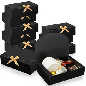 10PCS Gift Box Set With Lids, Cupcake Boxes, Proposal Boxes, Luxury Ribbon Gift Boxes, Best Man Proposal Boxes, Bridesmaid Boxes, Chocolate Candy Boxes For Graduation Gifts. Gift Boxes With Bow Ribbon Packaging Suitable For Weddings, Engagements, Birthday
