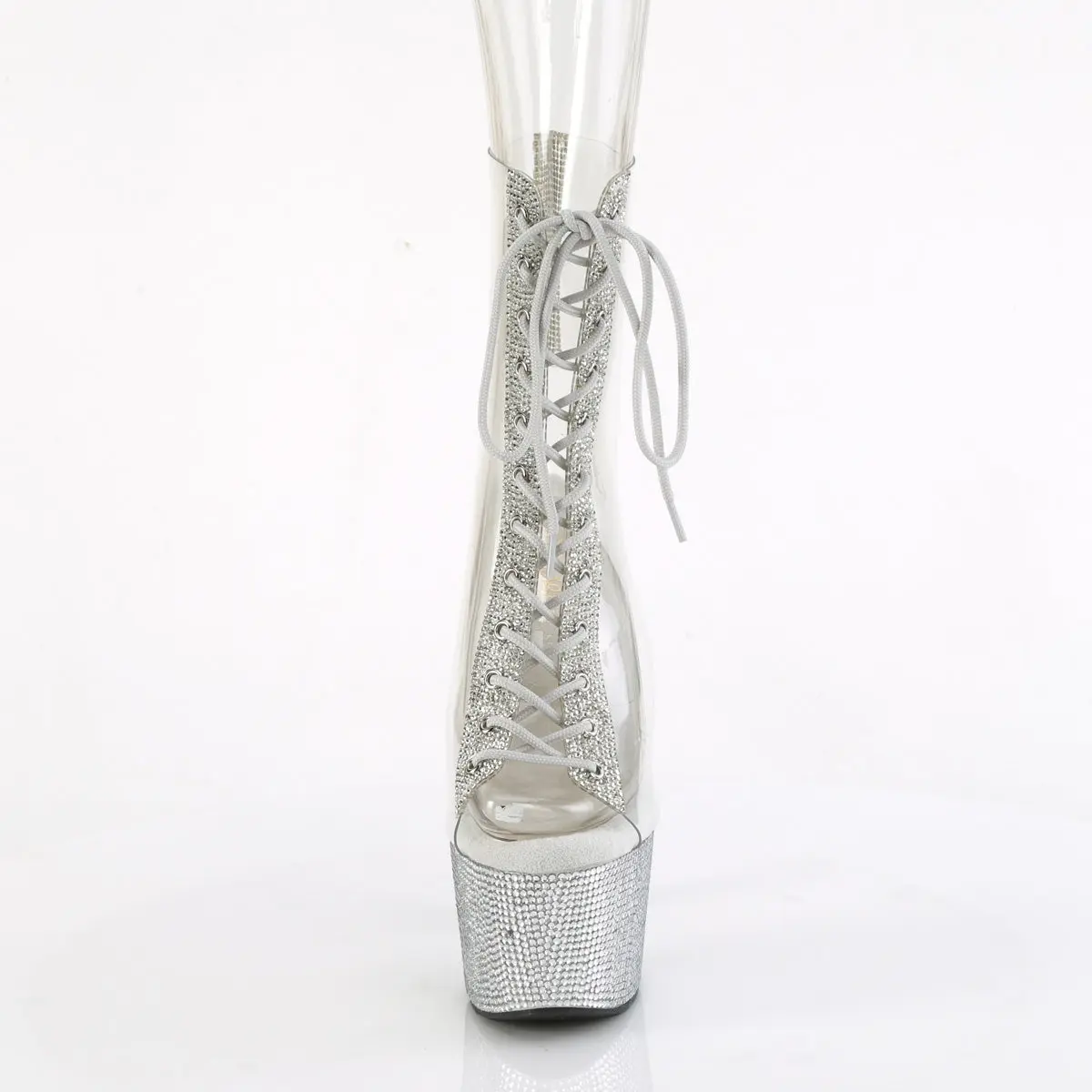 7 Inch Heel BEJEWELED-1016C-2-7 Clear Rhinestone