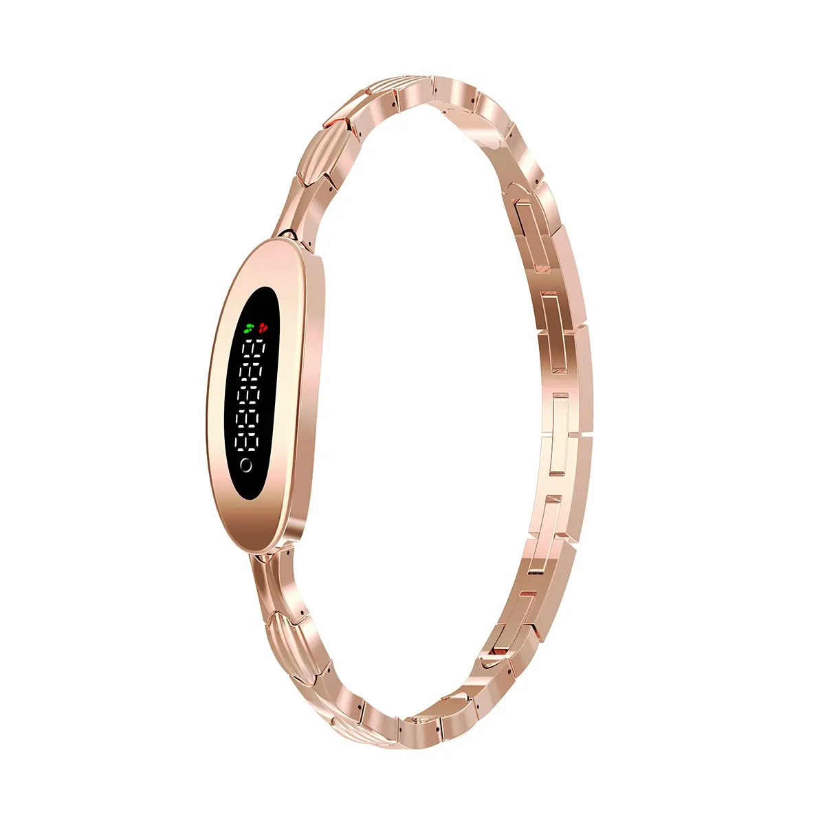 Luxury Metal Strap Smart Watch for Women, High Aesthetic Smart Band, Step Counter, Distance Tracking, IP68 Waterproof, Pedometer, Cycle Management