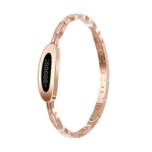 Luxury Metal Strap Smart Watch for Women, High Aesthetic Smart Band, Step Counter, Distance Tracking, IP68 Waterproof, Pedometer, Cycle Management