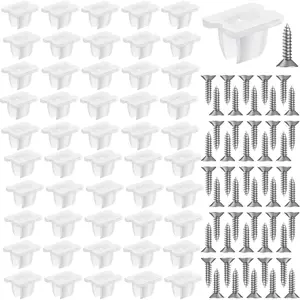 50 Set  LED Rope Light Clips, 5 mm LED Strip Lighting Mounting Clips with Screws, Mounting Bracket Neon Clip Holders Support Fixing Clamps for Ceiling, Wall