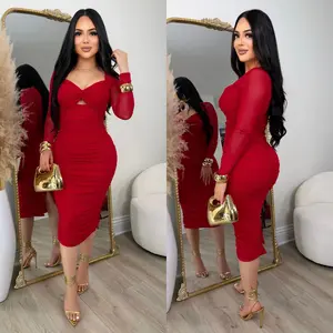 Couture Mesh Dress (Red)