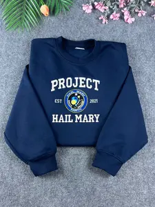 Project Hail Mary Embroidered Sweatshirt, Space Explorer Book, Interstellar Astronomy Embroidery Tee, Science Lover Gift