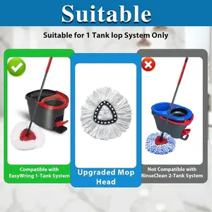 All-in-1 O Cedar Spin Mop Combo  5 Mop Heads + 1 Scrub Brush + 1 Triangle Base + Handle | Clean Baseboards & Tile Grout Easily