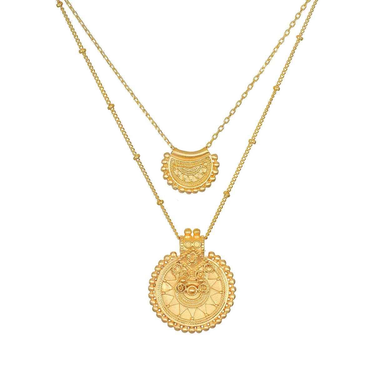 Satya Jewelry Intention of Peace Mandala Necklace Set