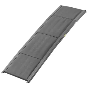 VEVOR Dog Ramp for Cars, 63" L x 17" W, Folding Pet Ramps for Medium & Large Dogs up to 250lbs, Pet Stair Ramp with Non-Slip Oxford Fabric Surface, Portable Outdoor Dog Car Ramps for SUV & Truck