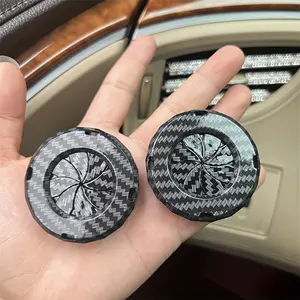Carbon Fiber Pattern One-Key Start Butn - 1pc ABS Material Fire Decoration Protective Cover Knob - Personalized Start Cap Decorative Au Interior Accessory-G
