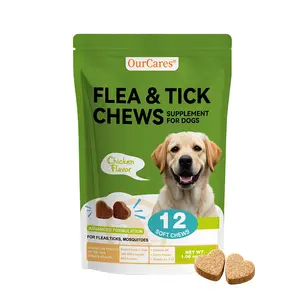 OURCARES Bites Prevention Chews for Dogs NaturalChicken Flavor 12 Count Plant-Based with ProbioticsCoconut Oil Flaxseed for All Breeds