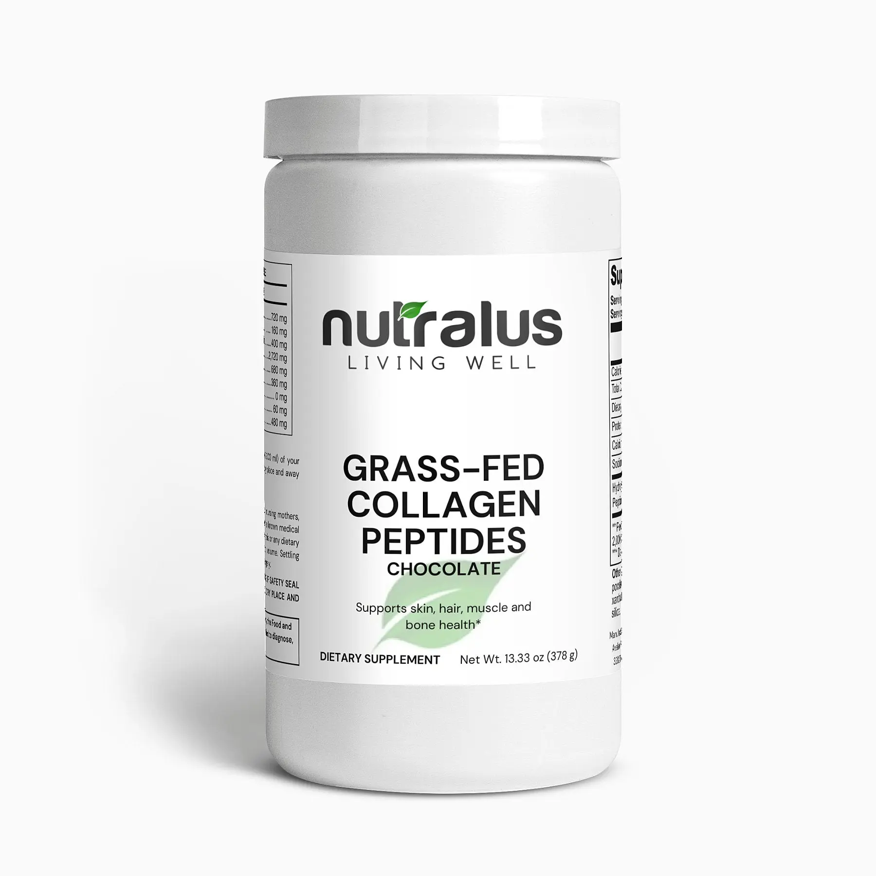 Grass-Fed Collagen Peptides Powder (Chocolate) Healthcare Fitness Supplement Dietary