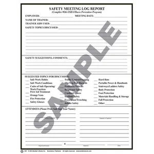 235 - Safety Meeting Log Report (Dup.)